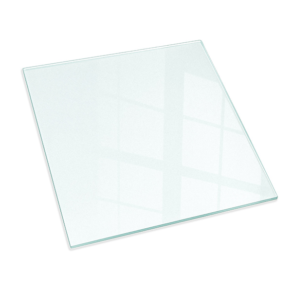 Vetro sotto il camino quadrato semitrasparente 60x60 cm