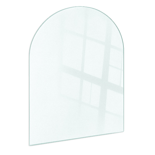Lastra protettiva per camino semiovale semitrasparente 80x70 cm
