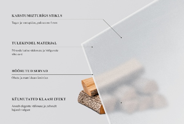 Lastra sotto camino tonda semitrasparente fi60 cm