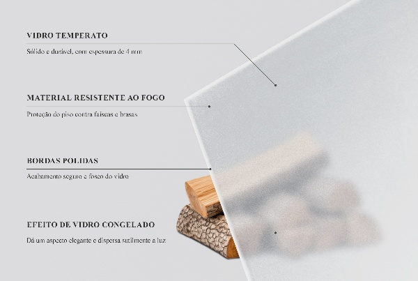 Lastra sotto camino tonda semitrasparente fi60 cm
