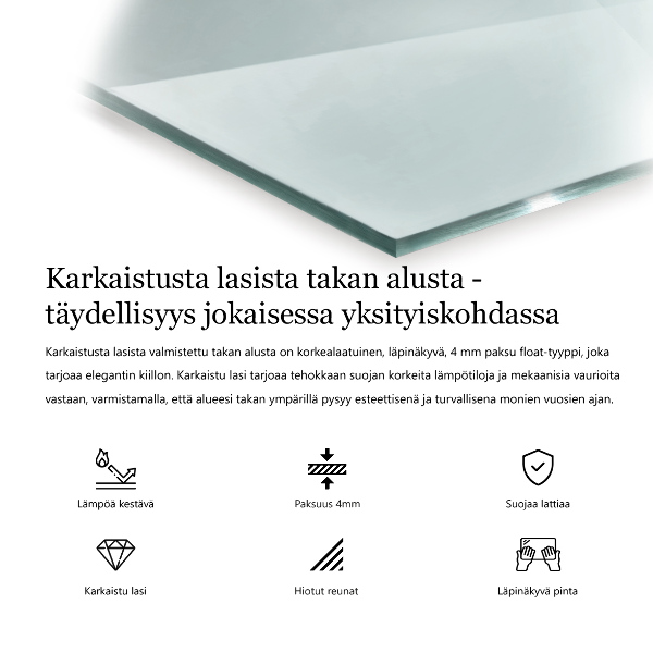 Vetro sotto stufa 120x80 cm