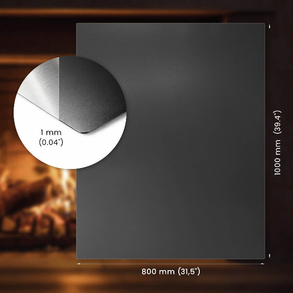 Lastra sotto stufa 100x80 cm