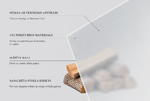 Vetro sotto stufa rettangolare semitrasparente 100x50 cm
