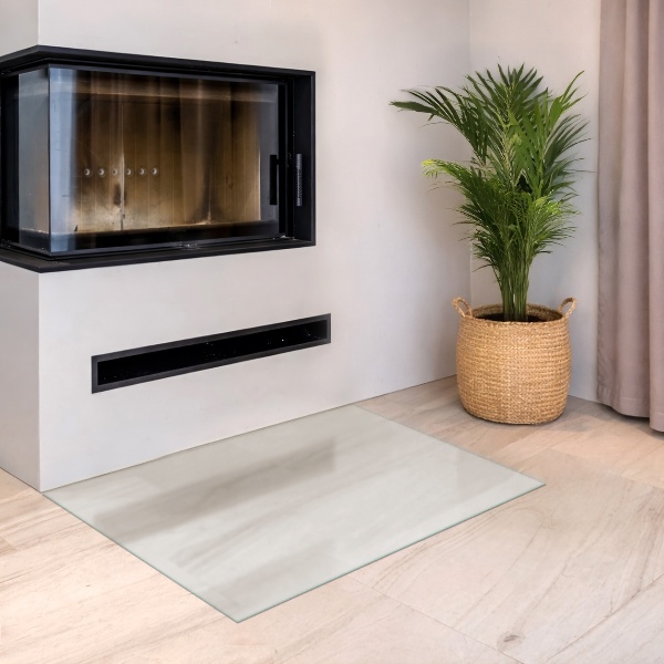 Vetro sotto stufa rettangolare semitrasparente 100x70 cm
