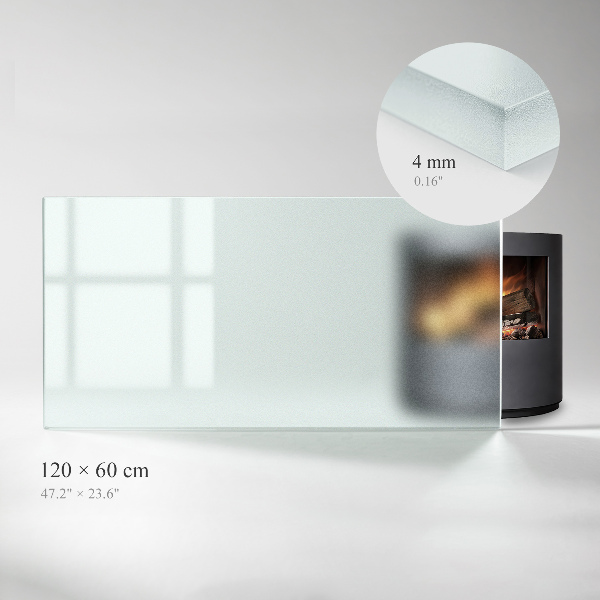 Vetro sotto stufa rettangolare semitrasparente 120x60 cm
