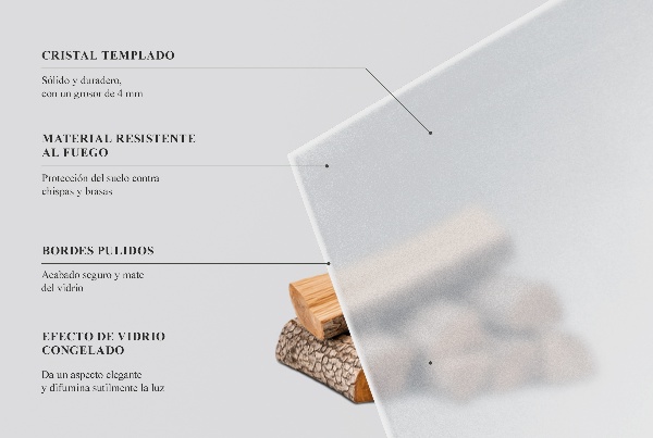Vetro sotto stufa rettangolare semitrasparente 120x80 cm