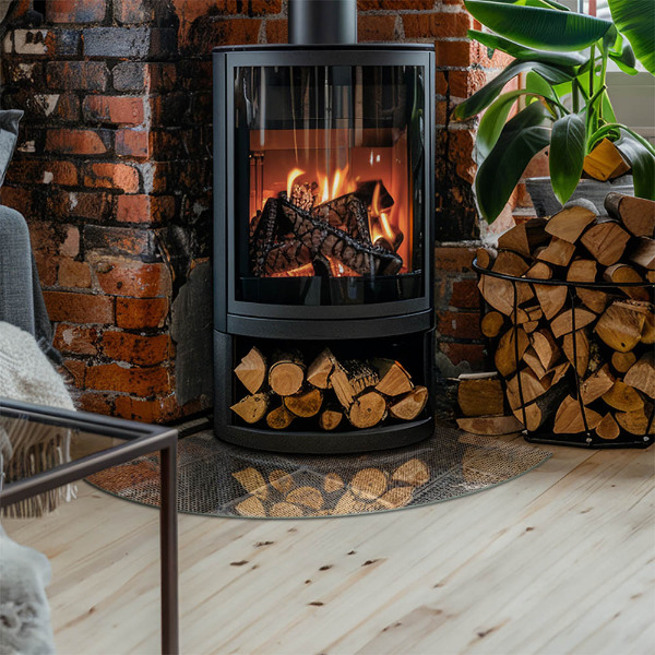 Vetro sotto il camino Modello di lamiera perforata