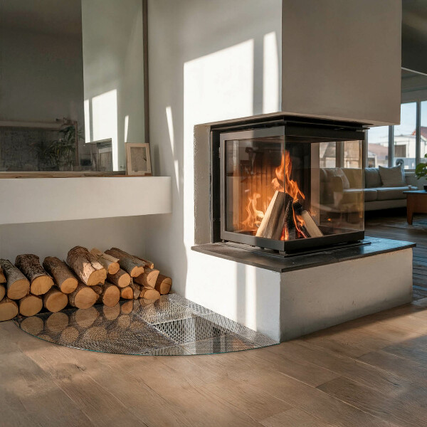 Vetro sotto il camino Modello di lamiera perforata