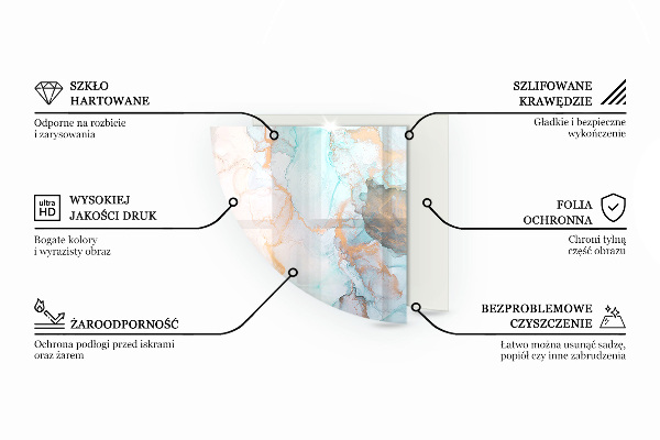 Vetro sotto il camino Texture superficiale grezza