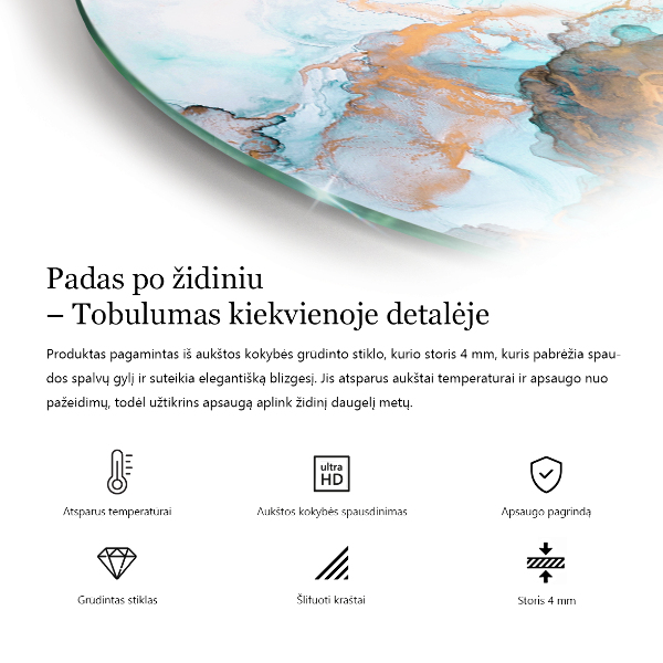 Vetro sotto il camino Tavole di legno naturale