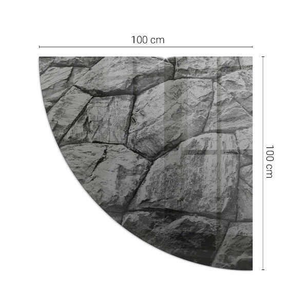 Vetro sotto il camino Modello in pietra naturale