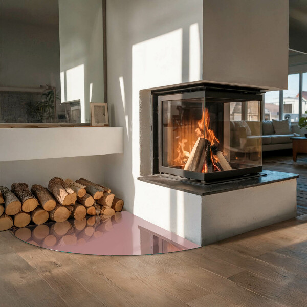 Vetro sotto il camino Colore rosa