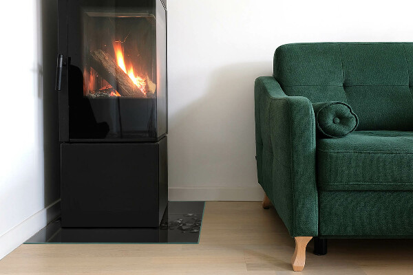 Quadrata vetro sotto stufa Nuvola astratta di solidi