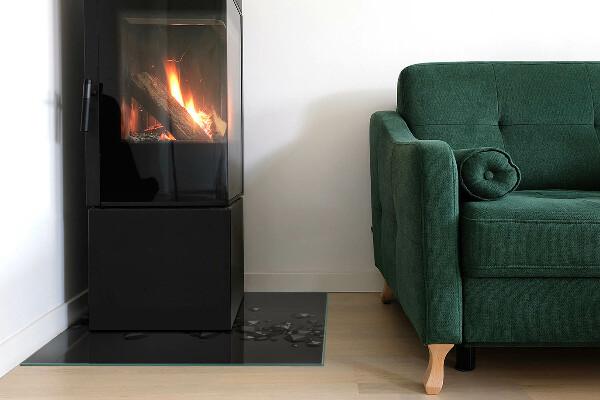 Quadrata vetro sotto stufa Nuvola astratta di solidi