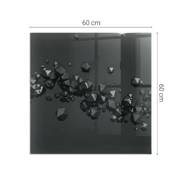 Quadrata vetro sotto stufa Nuvola astratta di solidi