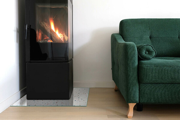 Quadrata vetro sotto stufa Motivo con piccole forme