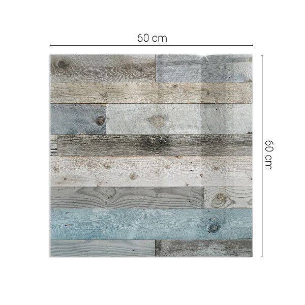 Quadrata vetro sotto stufa Tavole in diverse tonalità