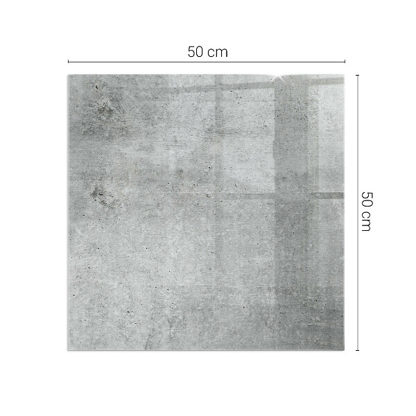 Quadrata vetro sotto stufa Texture di cemento grezzo