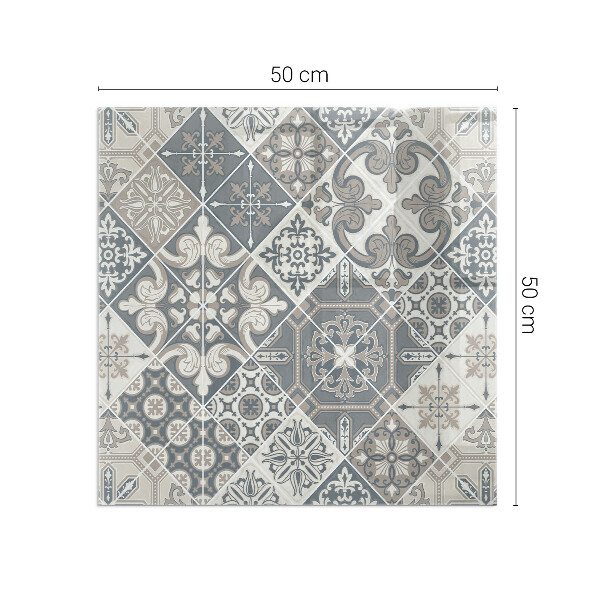 Quadrata vetro sotto stufa Motivo decorativo a mosaico