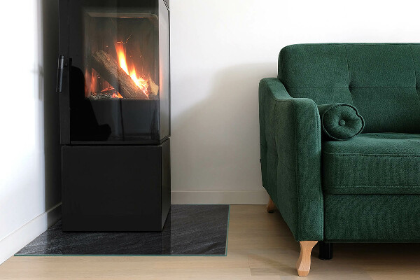 Quadrata vetro sotto stufa Texture della superficie della pietra