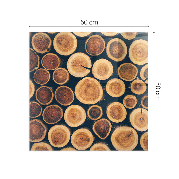 Quadrata vetro sotto stufa Scatola con legno tagliato