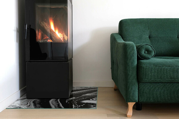 Quadrata vetro sotto stufa Onde e linee astratte