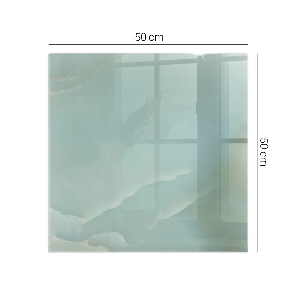 Quadrata vetro sotto stufa Delicato motivo marmoreo