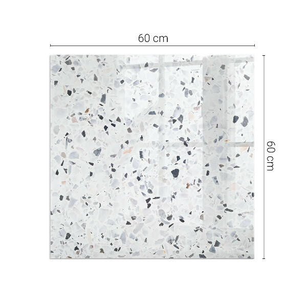 Quadrata vetro sotto stufa Motivo in pietra con particelle