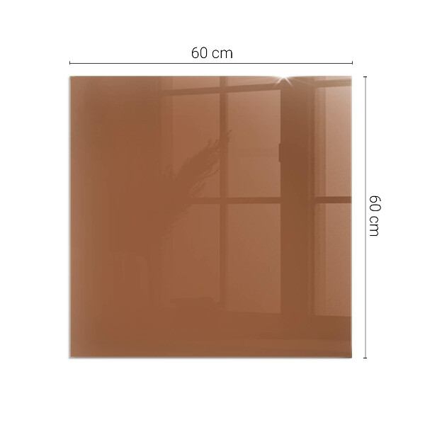Quadrata vetro sotto stufa Colore Marrone