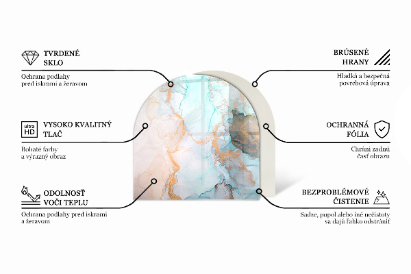 Lastra in vetro per caminetto Geometria tridimensionale