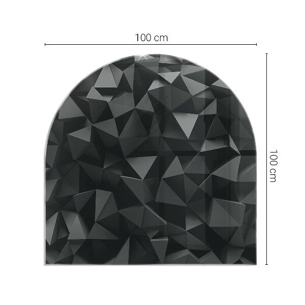 Lastra in vetro per caminetto Geometria tridimensionale