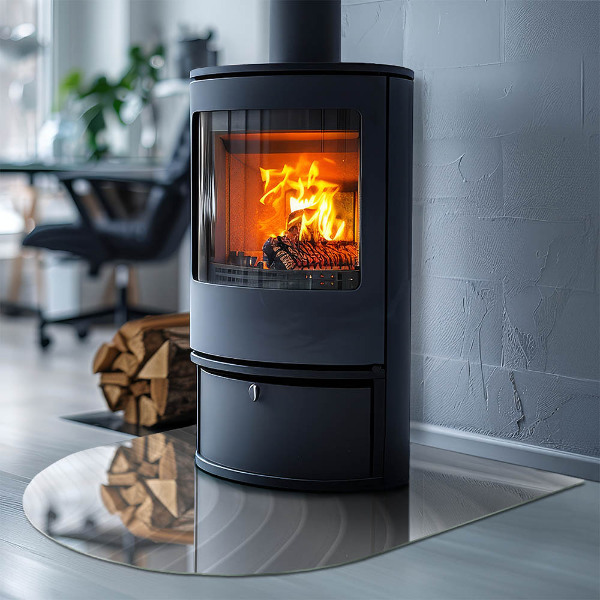 Lastra in vetro per caminetto Onde di linee delicate