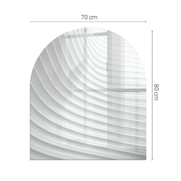 Lastra in vetro per caminetto Onde di linee delicate