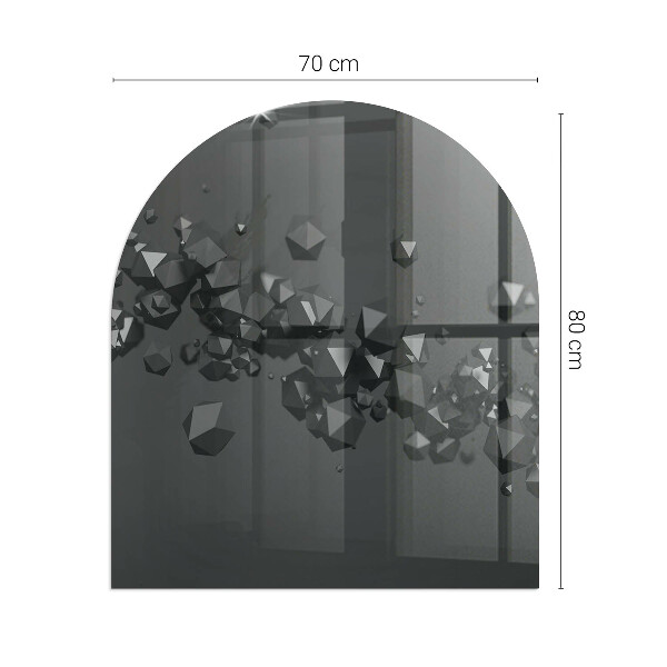 Lastra in vetro per caminetto Nuvola astratta di solidi