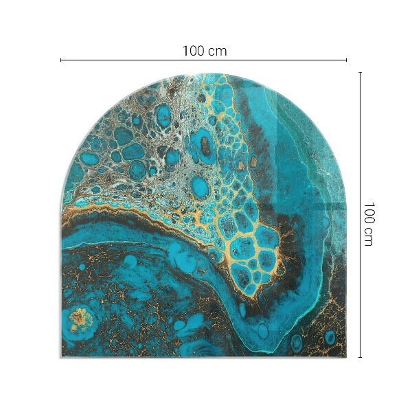 Lastra in vetro per caminetto Modello organico astratto