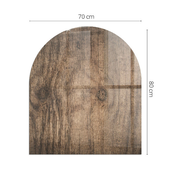 Lastra in vetro per caminetto Motivo in legno naturale