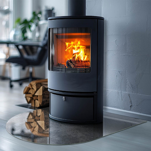 Lastra in vetro per caminetto Texture superficiale grezza