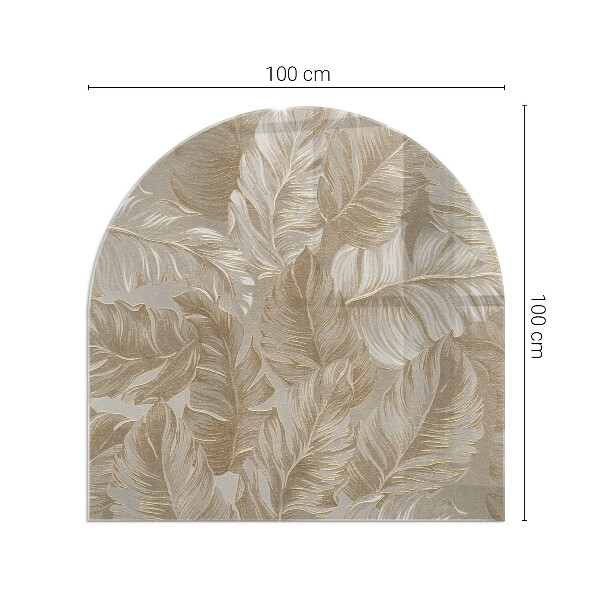 Lastra in vetro per caminetto Foglie con motivi sottili