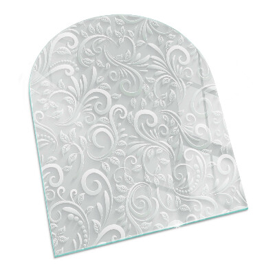 Lastra in vetro per caminetto Elegante motivo vegetale