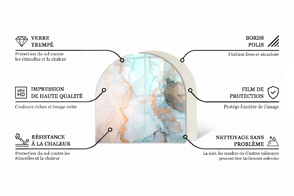 Lastra in vetro per caminetto Texture ruggine sullo sfondo