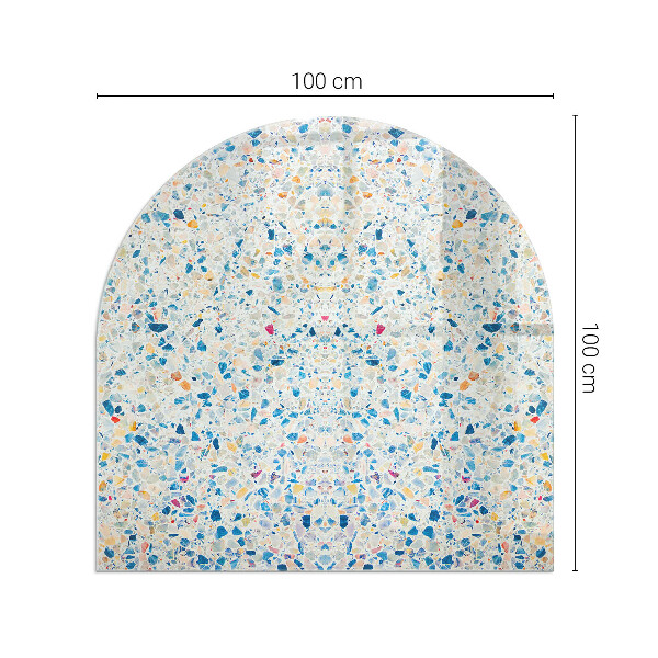 Lastra in vetro per caminetto Motivo di trama astratto