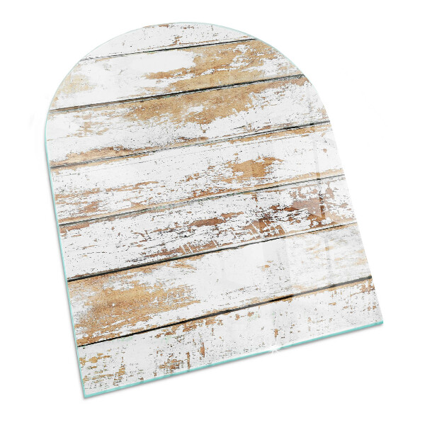 Lastra in vetro per caminetto Tavola di legno danneggiata