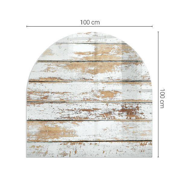 Lastra in vetro per caminetto Tavola di legno danneggiata