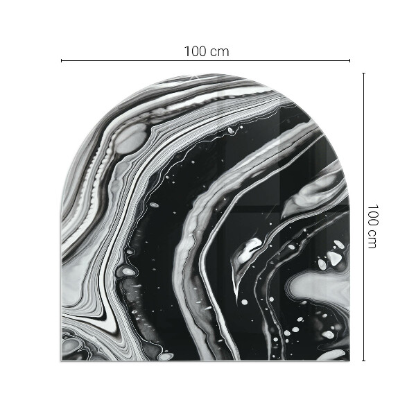 Lastra in vetro per caminetto Onde e linee astratte