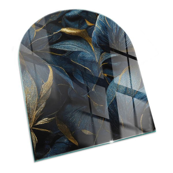 Lastra in vetro per caminetto Foglie eleganti nella consistenza