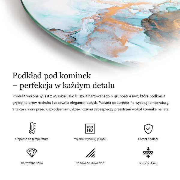 Lastra in vetro per caminetto Foglie eleganti nella consistenza