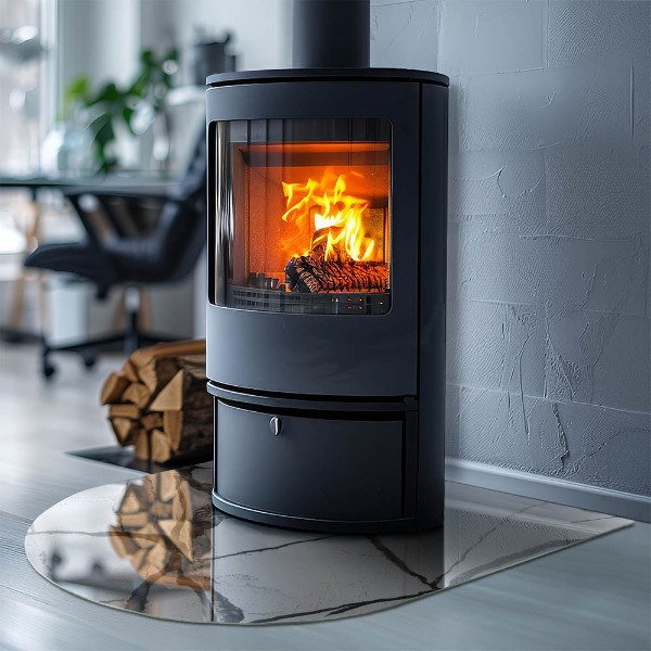 Lastra in vetro per caminetto Motivo venato del marmo