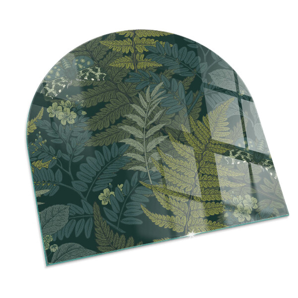 Lastra in vetro per caminetto Motivi vegetali con farfalle