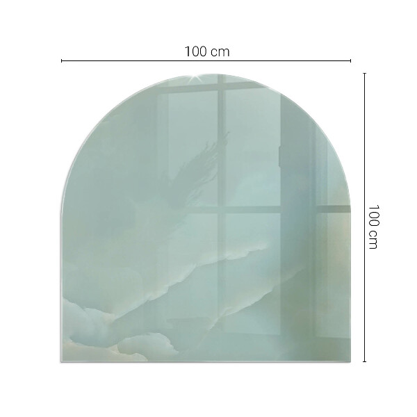 Lastra in vetro per caminetto Delicato motivo marmoreo