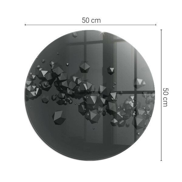 Rotonda vetro sotto stufa Nuvola astratta di solidi